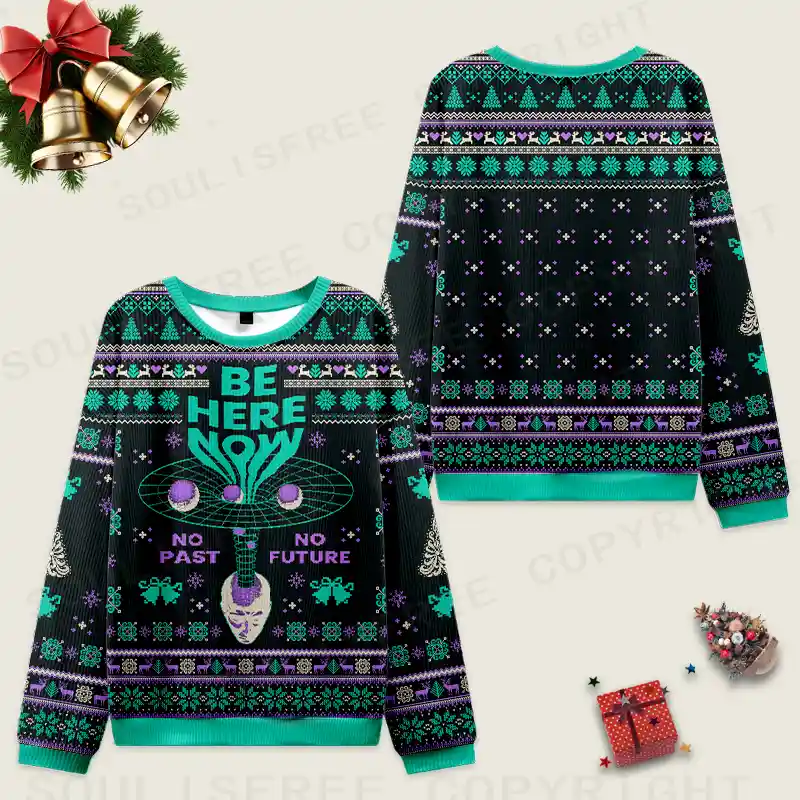 Here Now Ugly Christmas Knit Sweatshirt