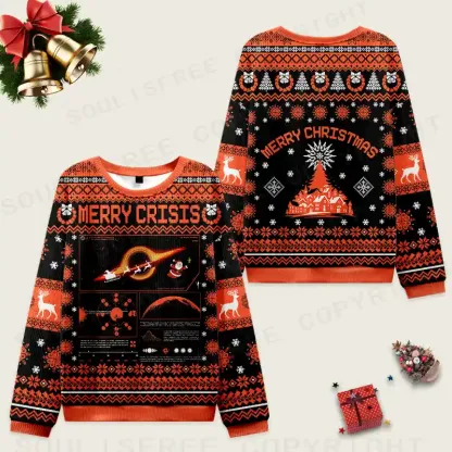 Personalized The Mystery Of Black Holes Mesh Jersey Ugly Christmas Knit Sweatshirt
