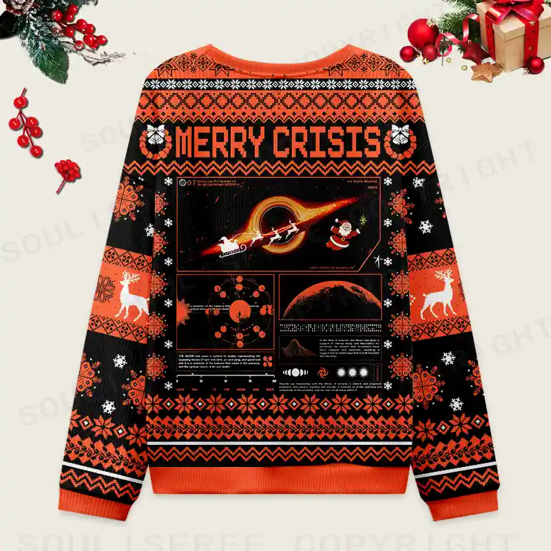 Personalized The Mystery Of Black Holes Mesh Jersey Ugly Christmas Knit Sweatshirt