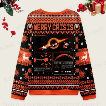 Personalized The Mystery Of Black Holes Mesh Jersey Ugly Christmas Knit Sweatshirt