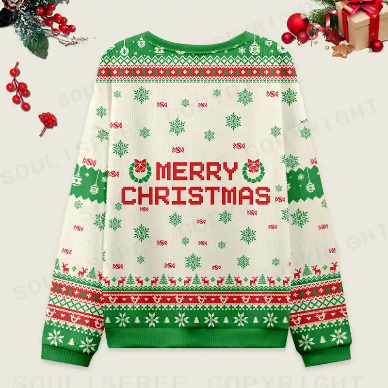 Yearning For Utopia Ugly Christmas Knit Sweatshirt