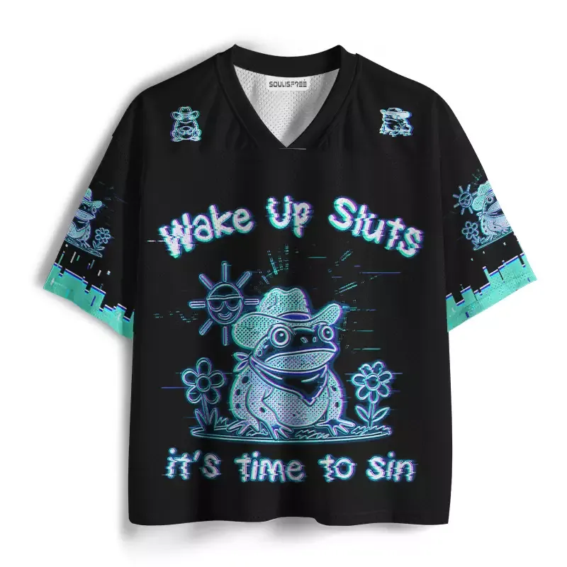 Soulisfree Wake Up Sluts It's Time To Sin Mesh Jersey