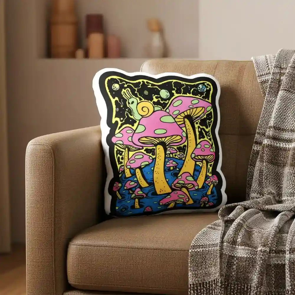 Galactic Shroomscape Pillow