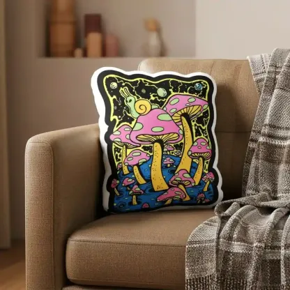 Galactic Shroomscape Pillow