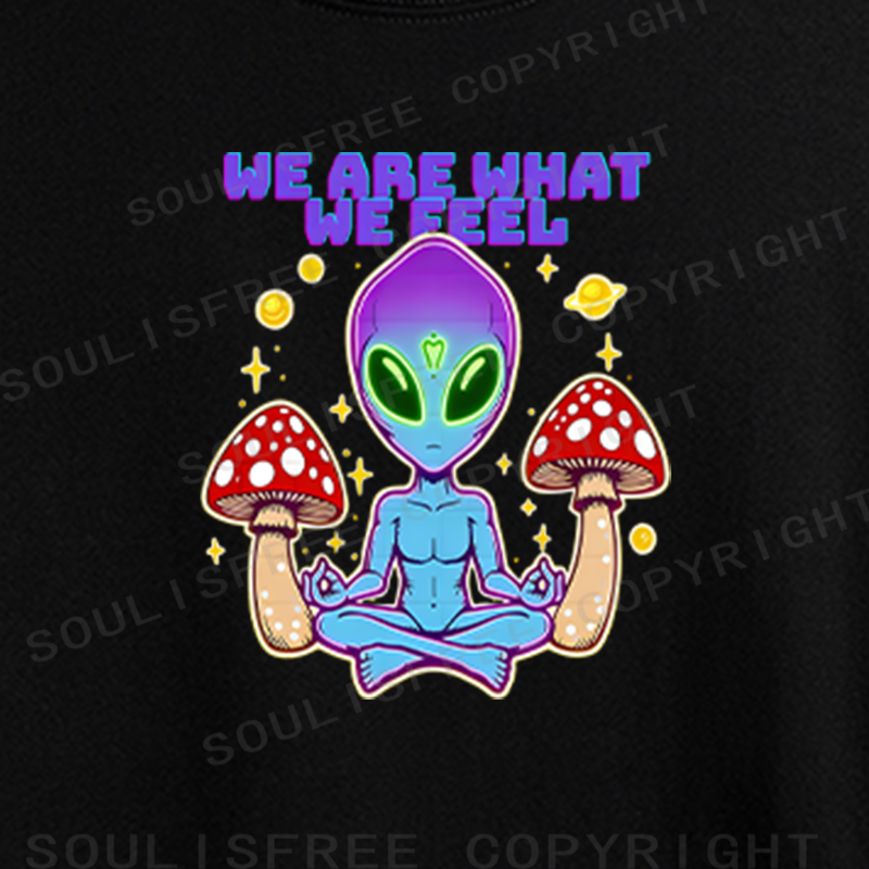 Soulisfree We Are What We Feel Artistic  Crop Tee