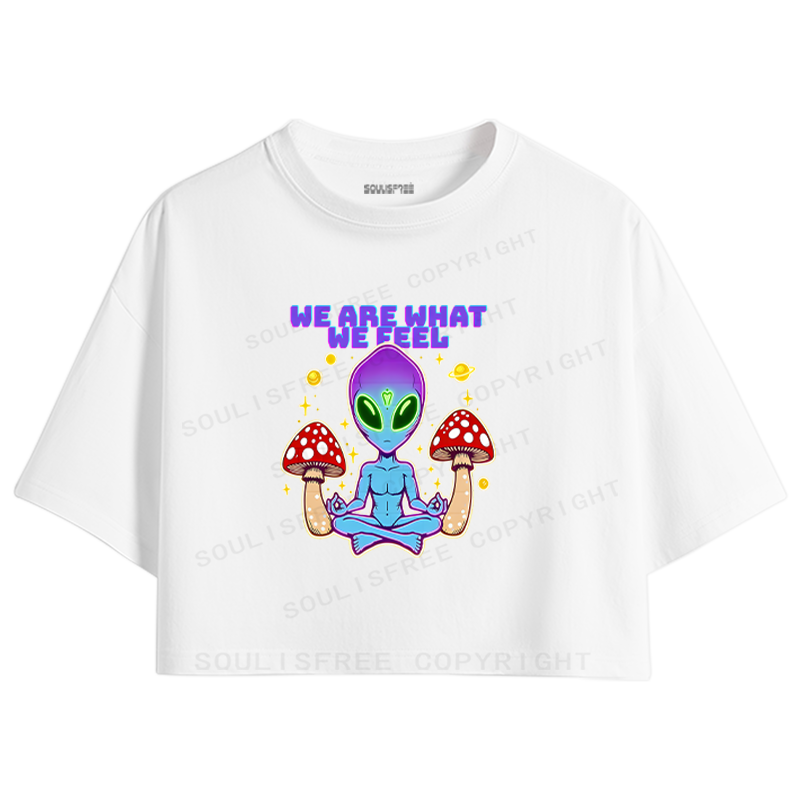 Soulisfree We Are What We Feel Artistic  Crop Tee