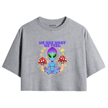 Soulisfree We Are What We Feel Artistic  Crop Tee