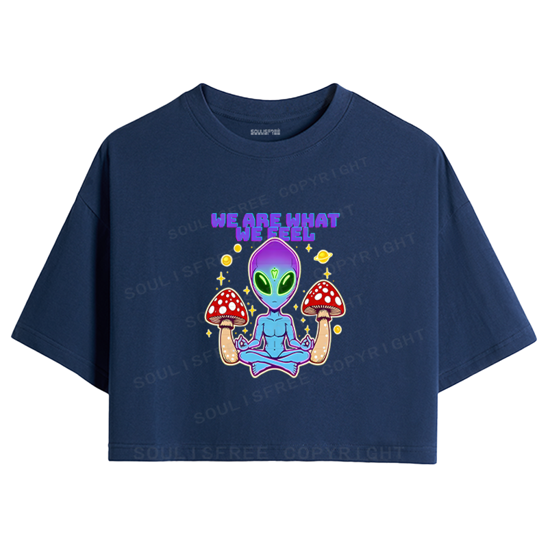 Soulisfree We Are What We Feel Artistic  Crop Tee