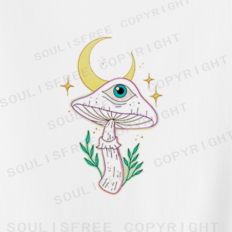 Soulisfree Third Eye In Bloom Artistic  Crop Tee