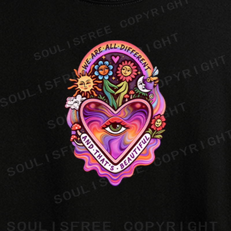 Soulisfree Peace in Every Color Artistic Crop Tee