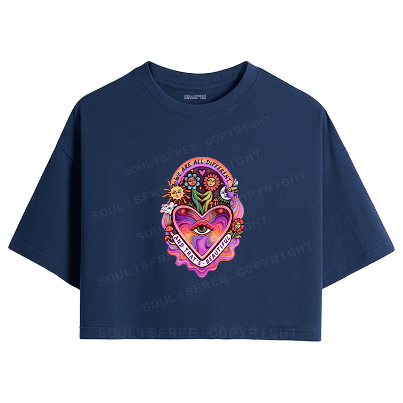 Soulisfree Peace in Every Color Artistic Crop Tee