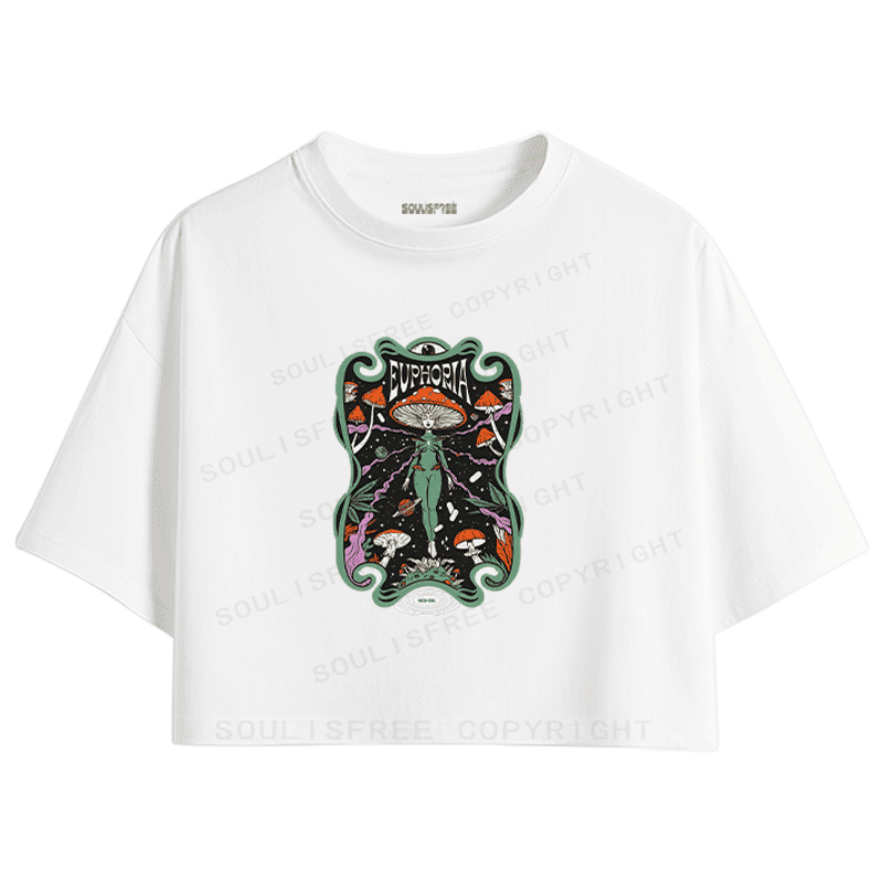 Soulisfree Psychedelic Bloom Artistic Crop Tee
