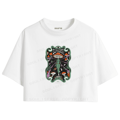 Soulisfree Psychedelic Bloom Artistic Crop Tee