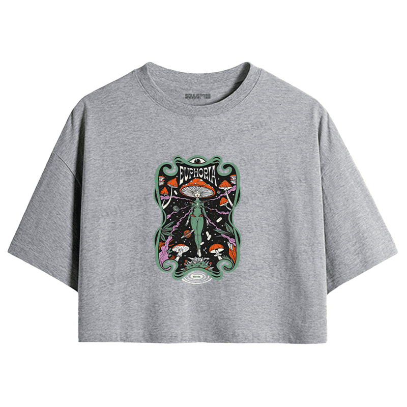 Soulisfree Psychedelic Bloom Artistic Crop Tee