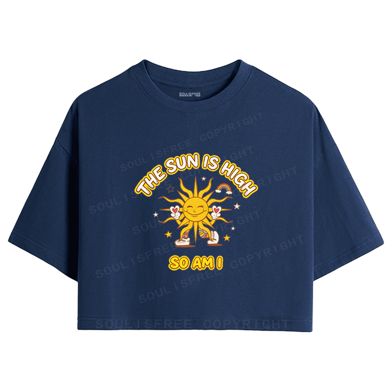 Soulisfree Stay High Stay Bright Artistic Crop Tee