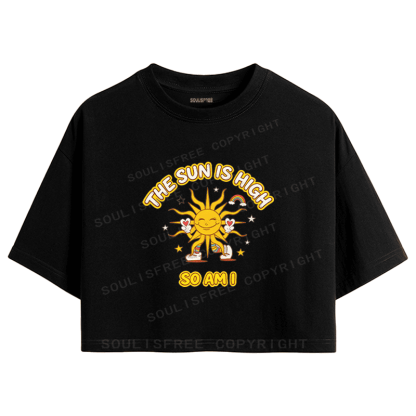 Soulisfree Stay High Stay Bright Artistic Crop Tee