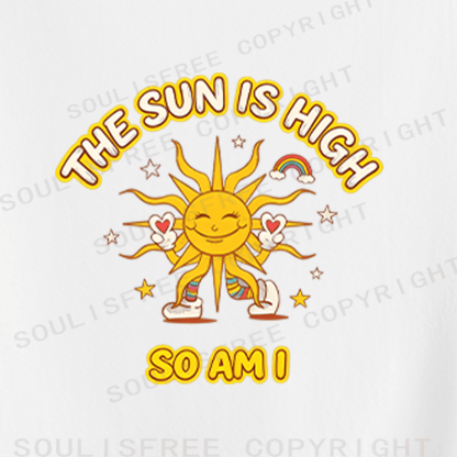 Soulisfree Stay High Stay Bright Artistic Crop Tee