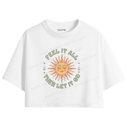 Soulisfree Breathe and Release Artistic  Crop Tee