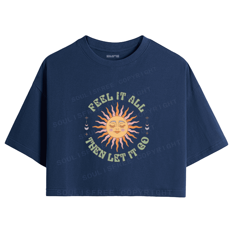 Soulisfree Breathe and Release Artistic  Crop Tee
