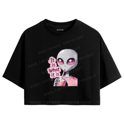 Soulisfree It is what it is Artistic Crop Tee
