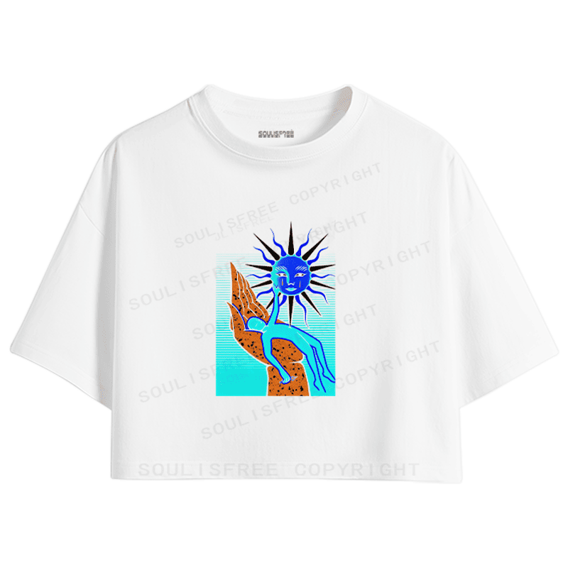 Soulisfree Hands of Heaven Artistic Crop Tee