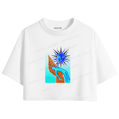 Soulisfree Hands of Heaven Artistic Crop Tee