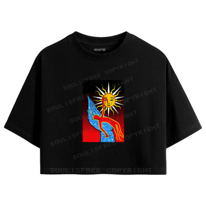 Soulisfree Hands of Heaven Artistic Crop Tee