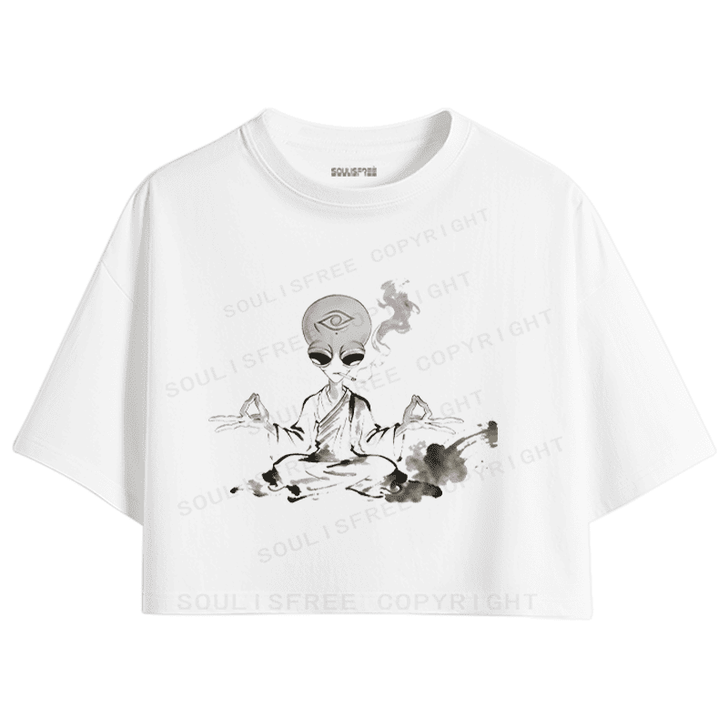 Soulisfree Galactic Mind Expansion  Artistic Crop Tee