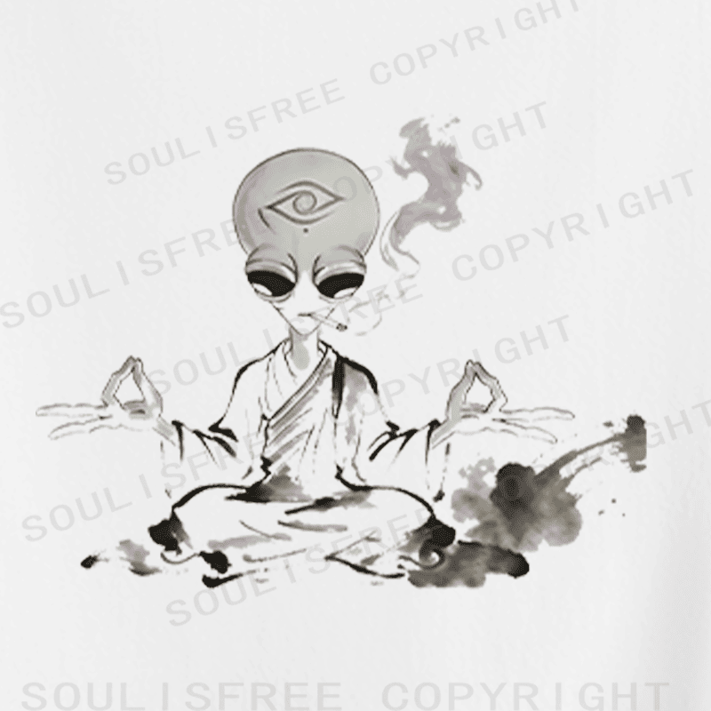 Soulisfree Galactic Mind Expansion  Artistic Crop Tee