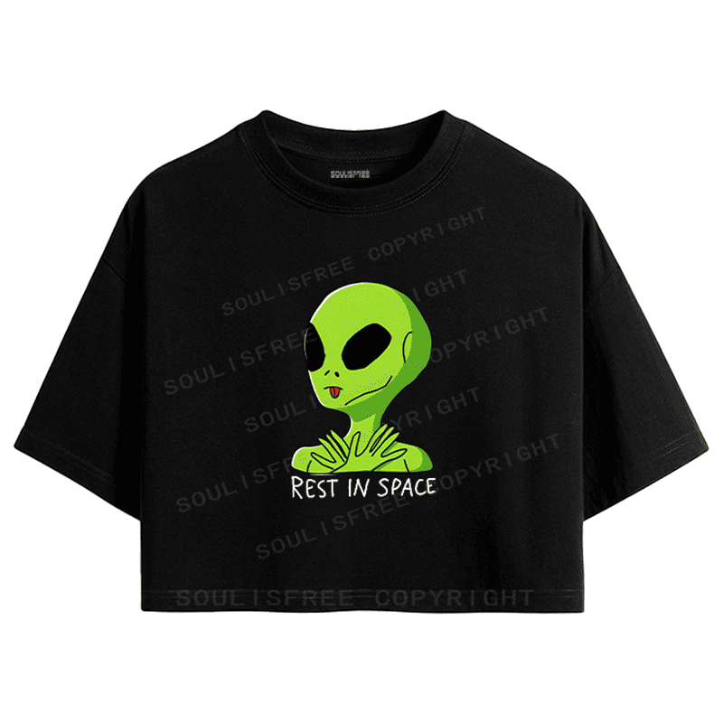Soulisfree Out Of This World Restful Soul Crop Tee