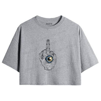 Soulisfree Defiant Gesture Inner Eye Hand Crop Tee