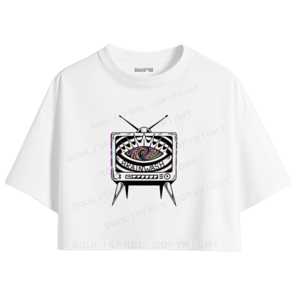 Soulisfree Media Mirage Psychedelic Signal Illusion Crop Tee