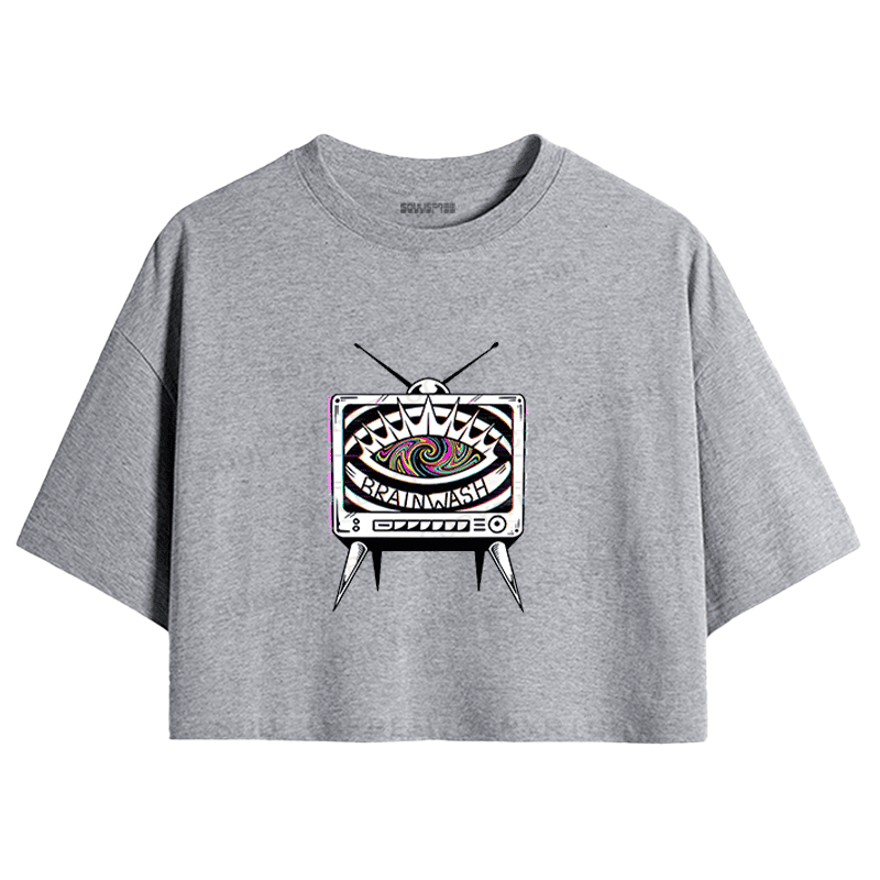 Soulisfree Media Mirage Psychedelic Signal Illusion Crop Tee