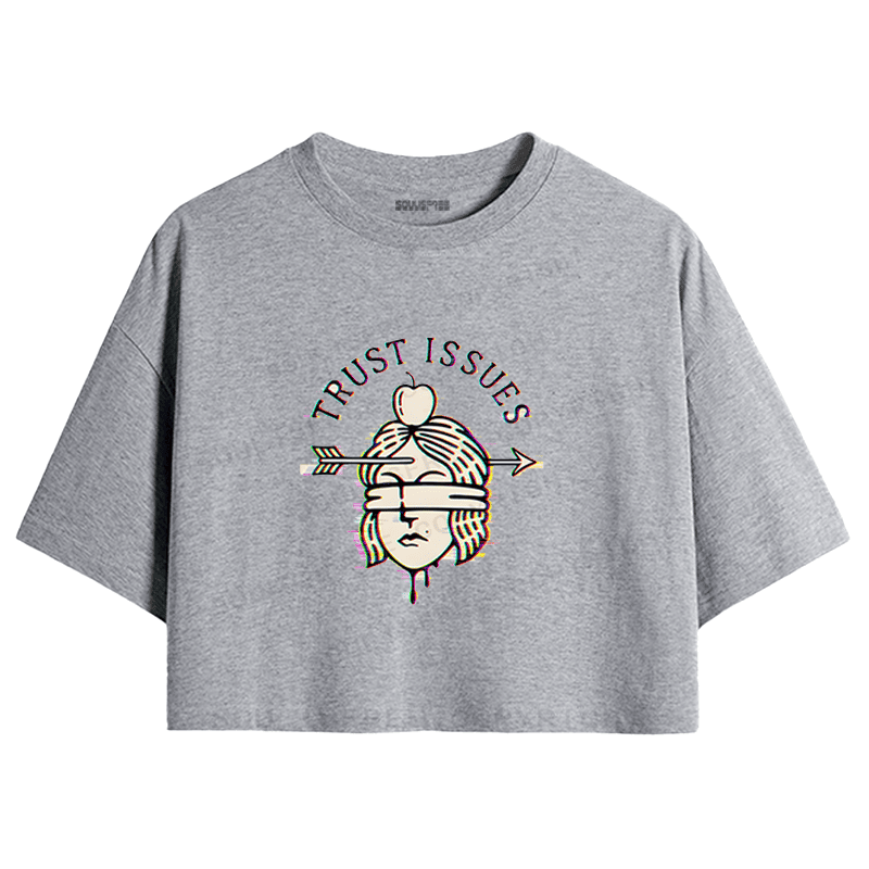 Soulisfree Emotional Fracture Perceptual Rift Crop Tee