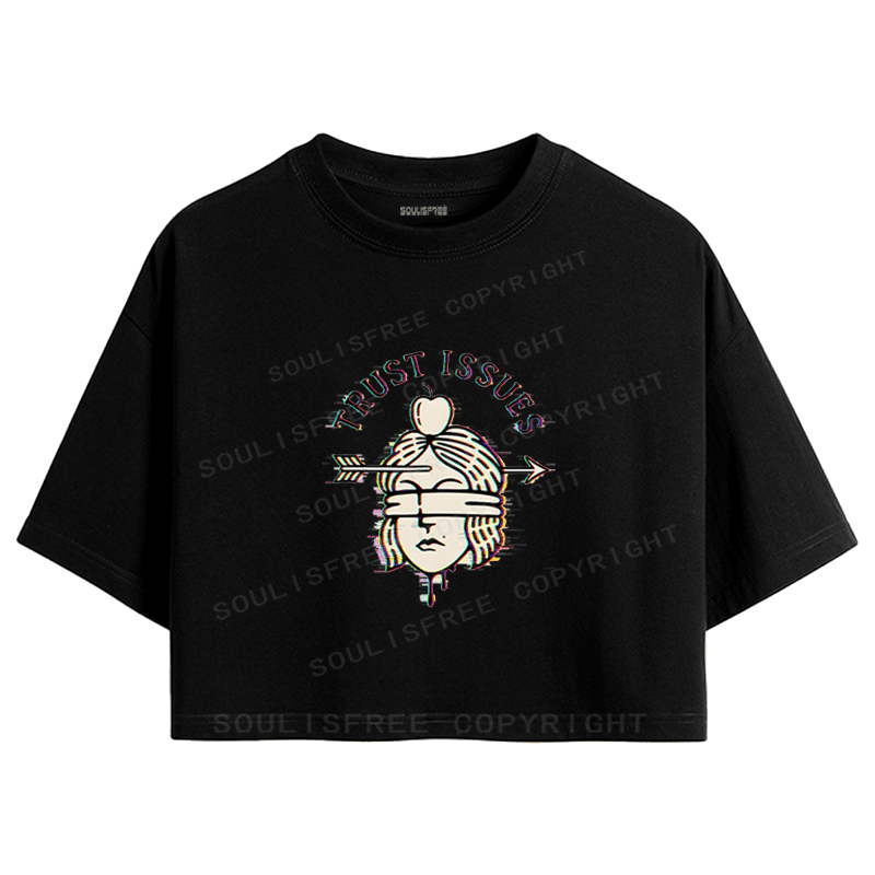 Soulisfree Emotional Fracture Perceptual Rift Crop Tee