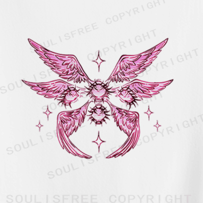 Soulisfree Celestial Wings Sacred Heart Flux Crop Tee
