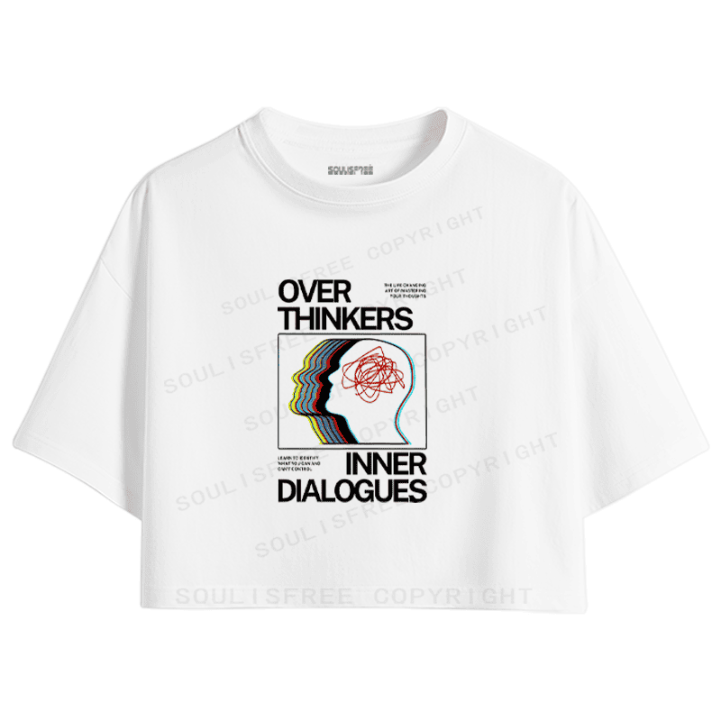Soulisfree Cognitive Flux Echo Neural Loop Aesthetic Crop Tee