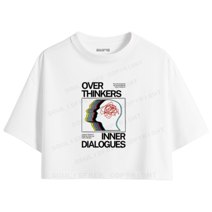 Soulisfree Cognitive Flux Echo Neural Loop Aesthetic Crop Tee