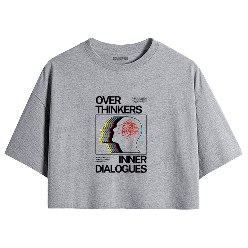 Soulisfree Cognitive Flux Echo Neural Loop Aesthetic Crop Tee