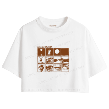 Soulisfree Temporal Flux Sequence Perceptual Decay Aesthetic Crop Tee