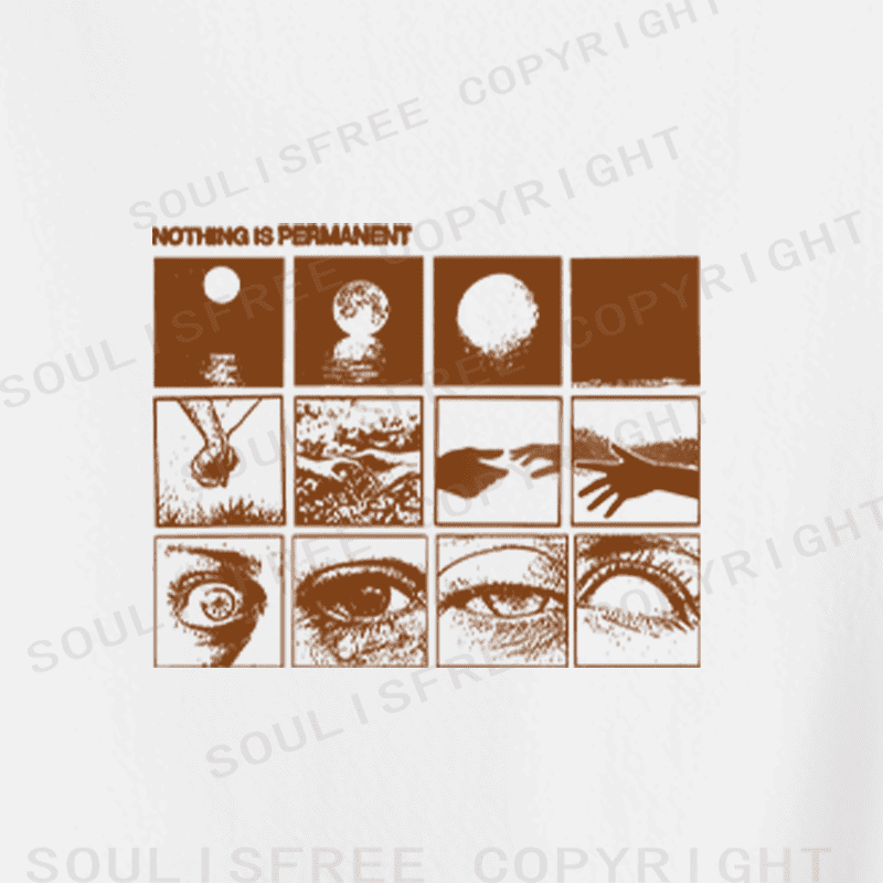 Soulisfree Temporal Flux Sequence Perceptual Decay Aesthetic Crop Tee