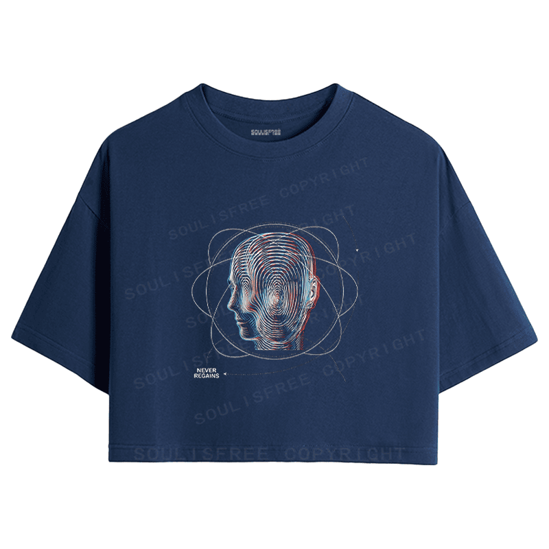 Soulisfree Identity Dissolution Flux Memory Irreversibility Aesthetic Illusion Crop Tee
