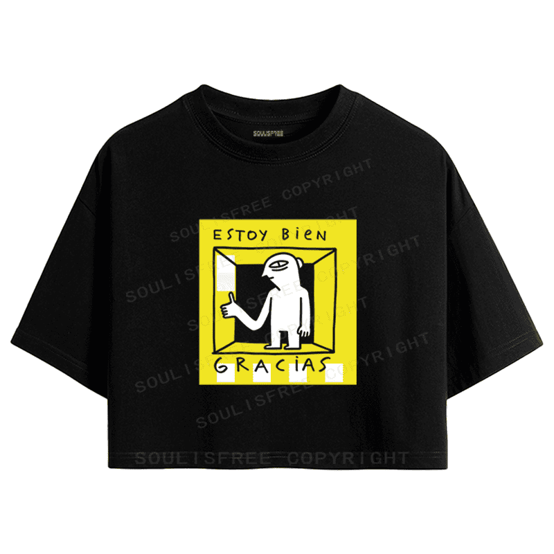 Designed Where Is My Brain Crop Top | Soulisfree