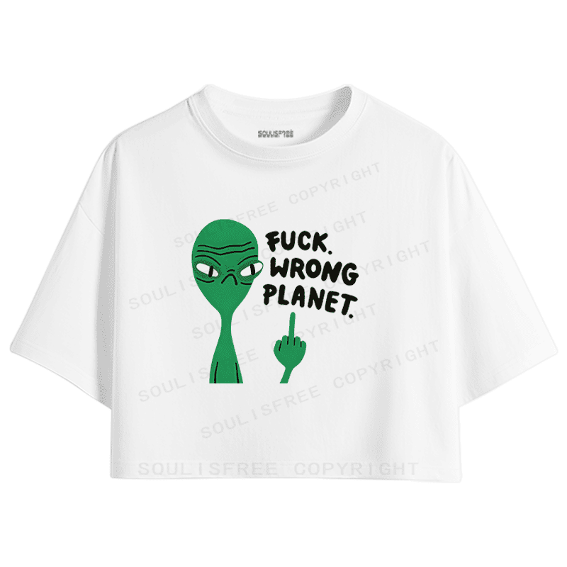 Soulisfree Alien Displacement Flux Planetary Rejection Crop Tee
