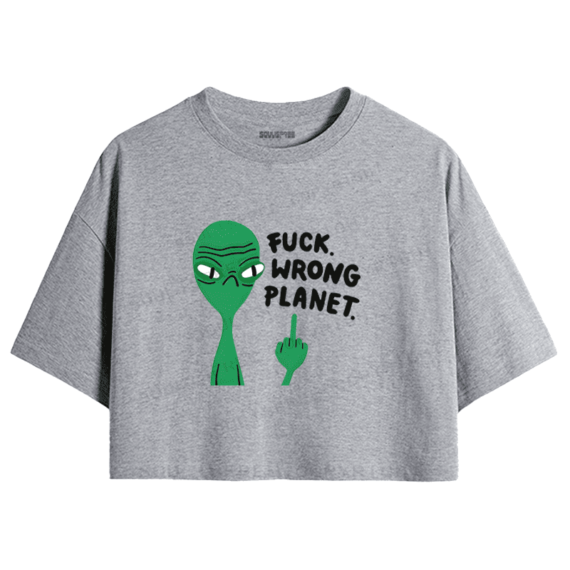 Soulisfree Alien Displacement Flux Planetary Rejection Crop Tee