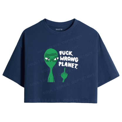Soulisfree Alien Displacement Flux Planetary Rejection Crop Tee