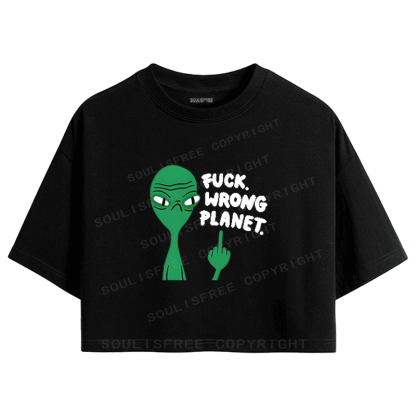 Soulisfree Alien Displacement Flux Planetary Rejection Crop Tee