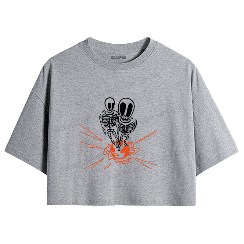 Soulisfree Cosmic Finale Flux Planetary Embrace Crop Tee