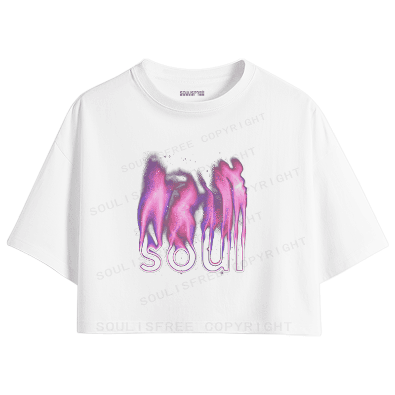 Soulisfree Cosmic Fire Spirit Ethereal Streetwear Crop Tee