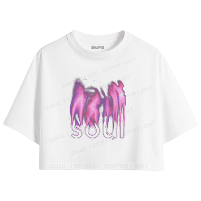 Soulisfree Cosmic Fire Spirit Ethereal Streetwear Crop Tee